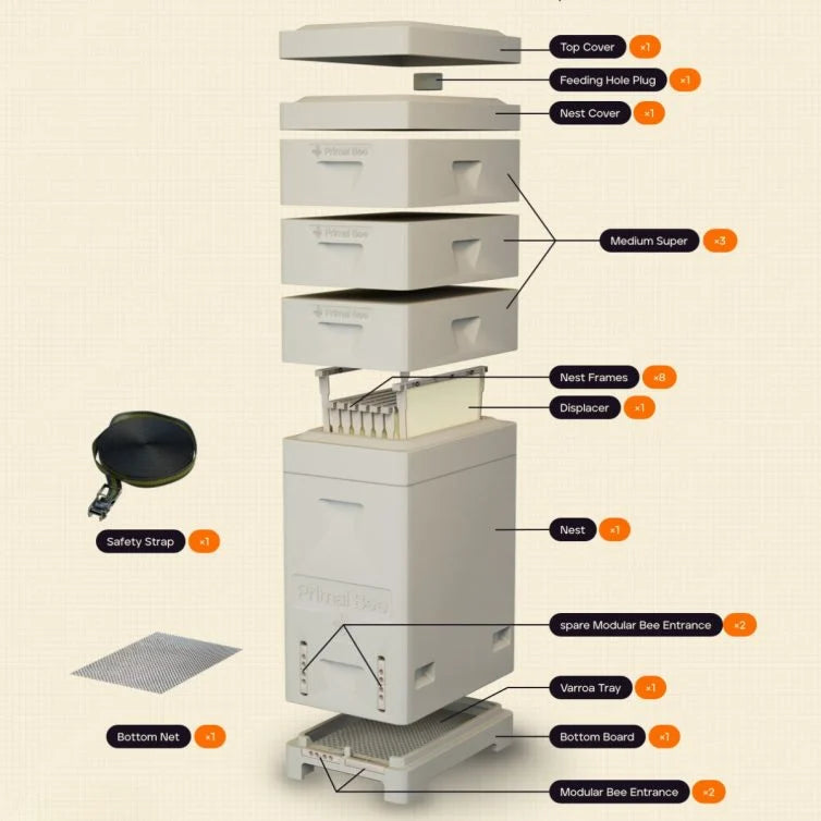 Primal Bee Hive Medium Kit